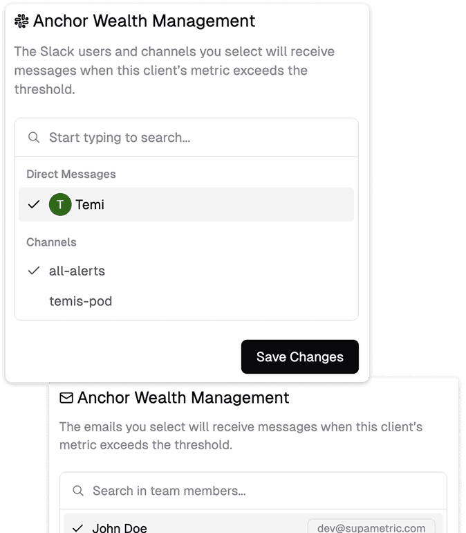 Alert settings setup image