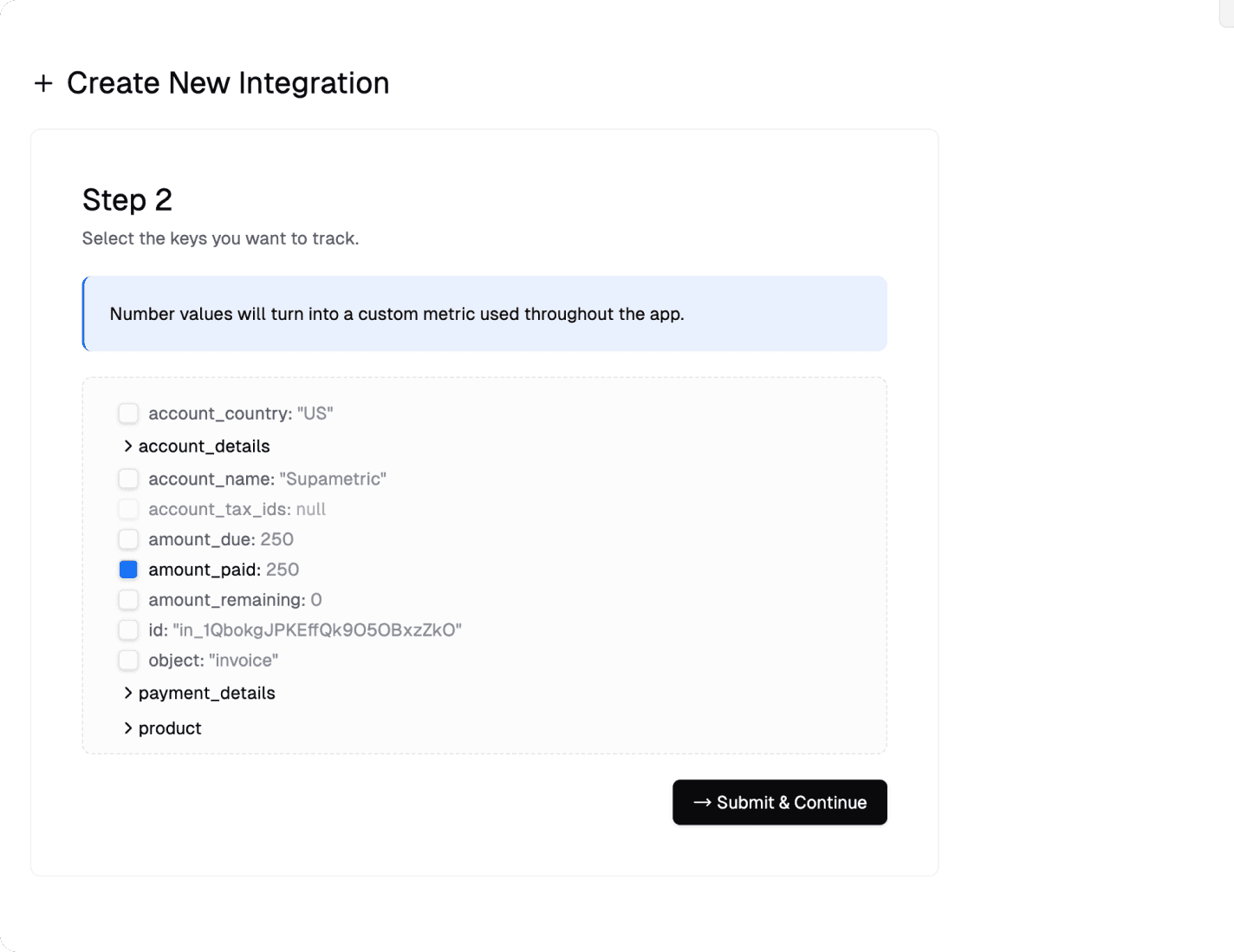 Create custom metric UI image